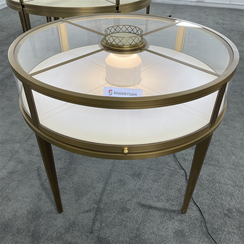 High-End Round Jewelry Display Cases