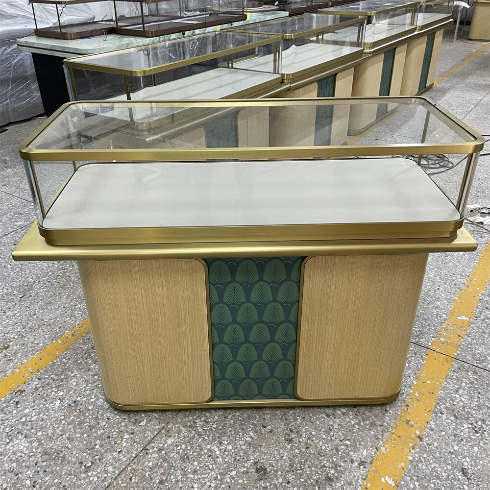 Wood Grain Jewelry Display Cabinet