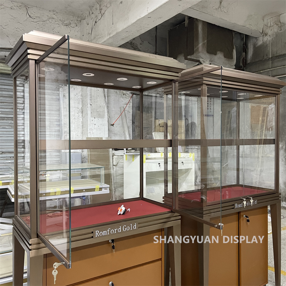 Multi-layer Glass Jewelry Display Cabinet