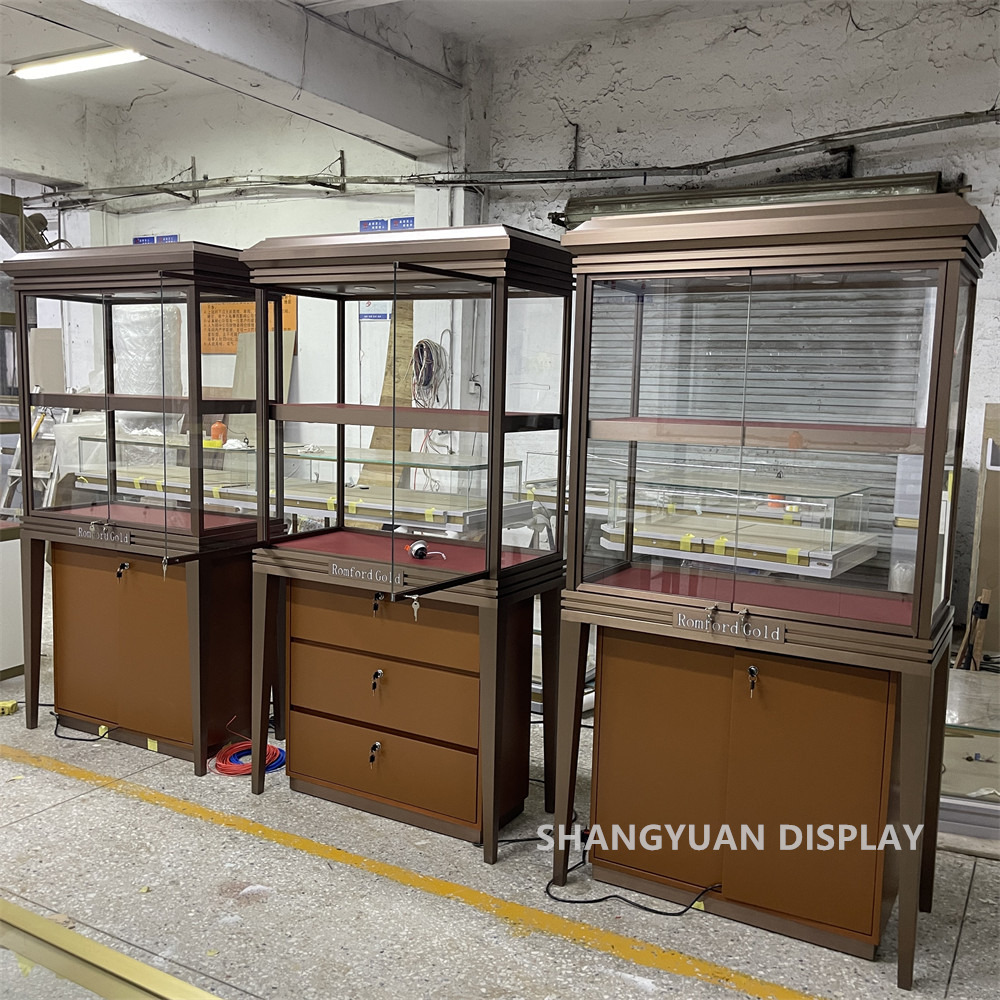 Multi-layer Glass Jewelry Display Cabinet