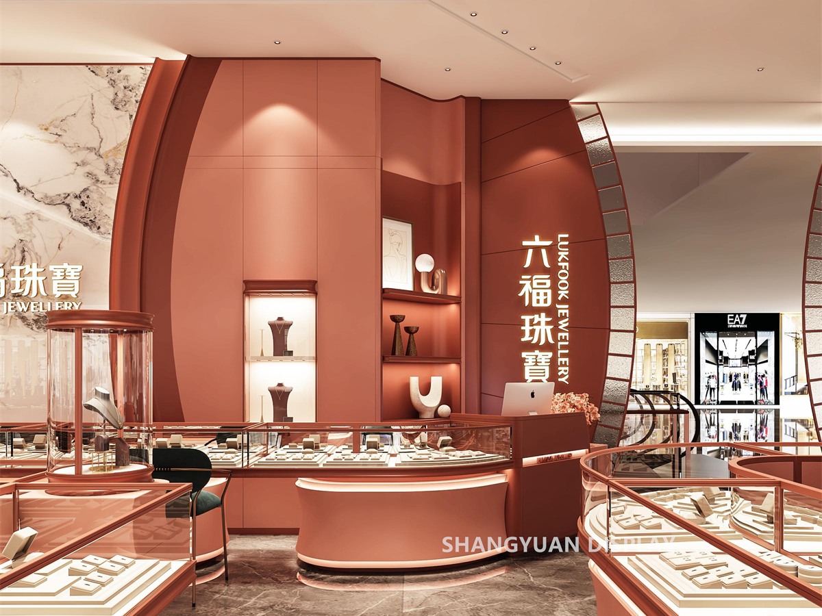 China Lukfook Jewelry Brand New Jewelry Shop Design Image