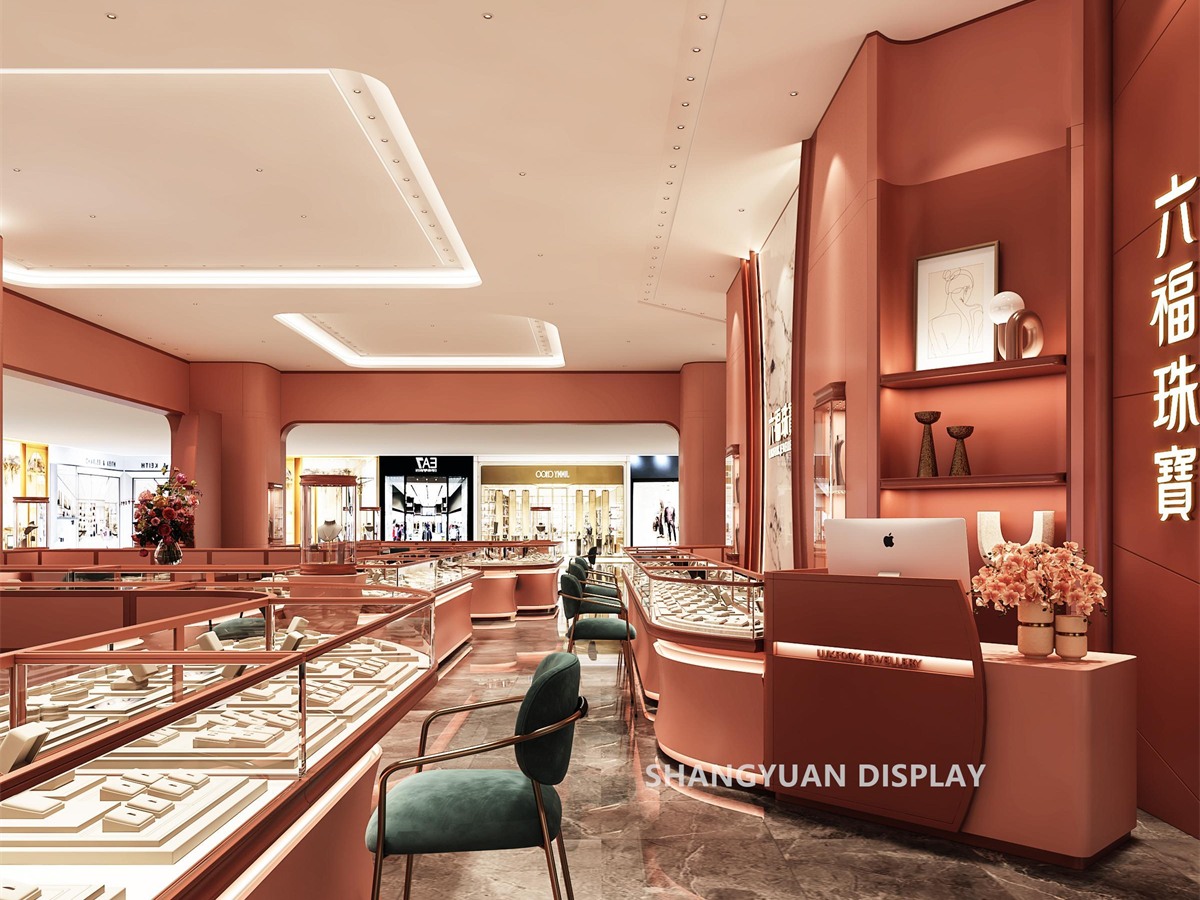 China Lukfook Jewelry Brand New Jewelry Shop Design Image