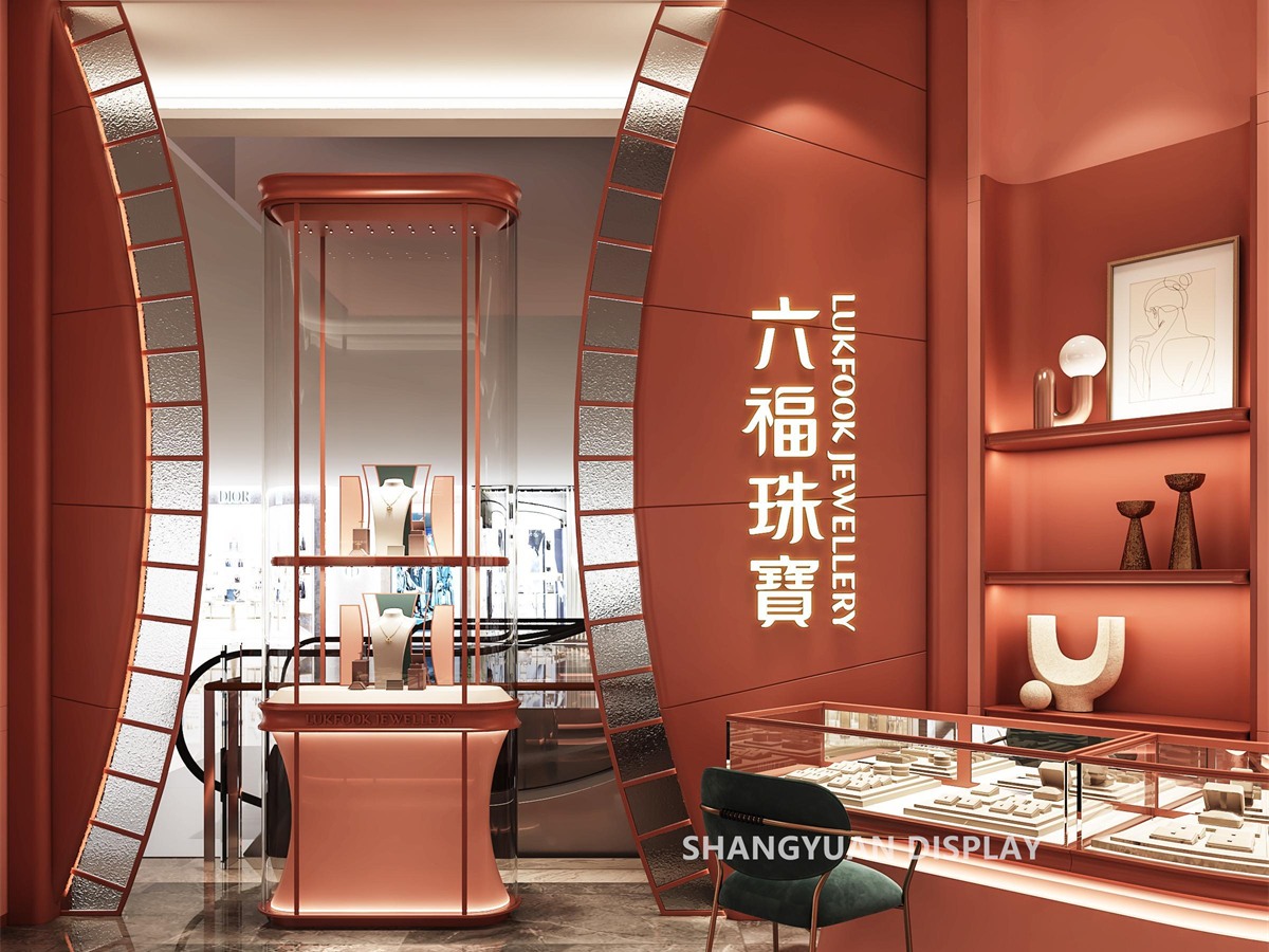 China Lukfook Jewelry Brand New Jewelry Shop Design Image