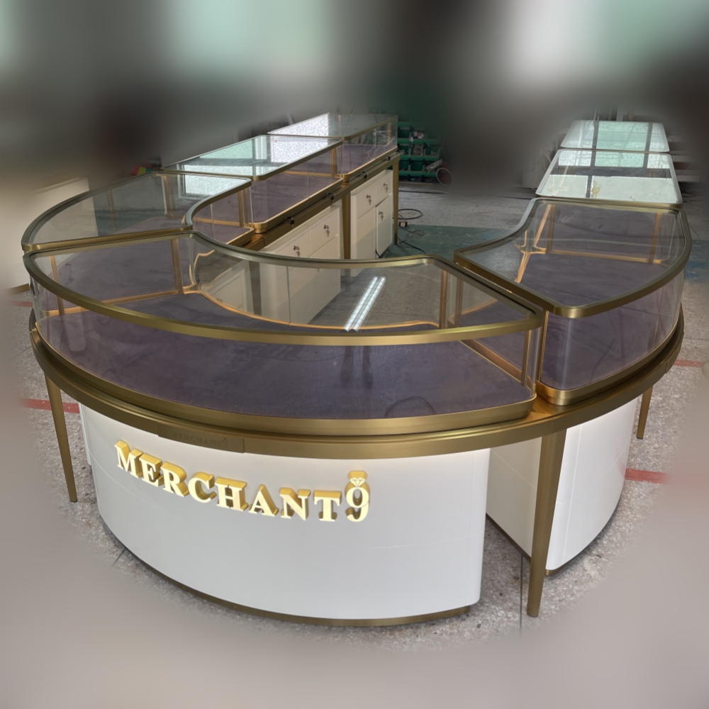 Luxury Metal Stainless Steel Jewelry Display Cabinet