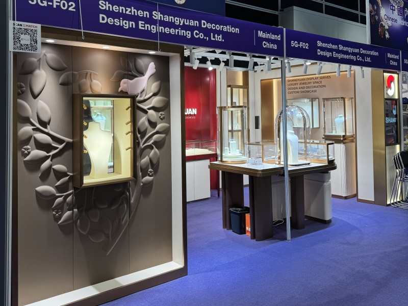 The Wonderful Display of SHANGYUAN Jewelry Display Cabinets at the Hong Kong Jewelry Fair