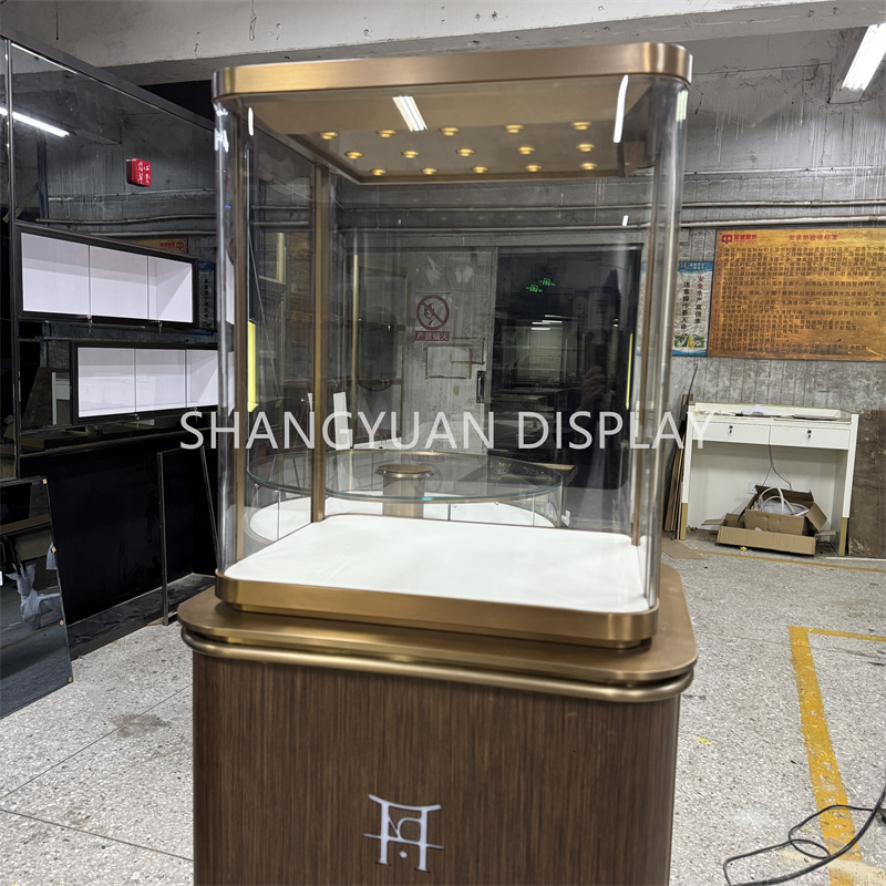 Wood Grain Paint Jewelry Display Cases