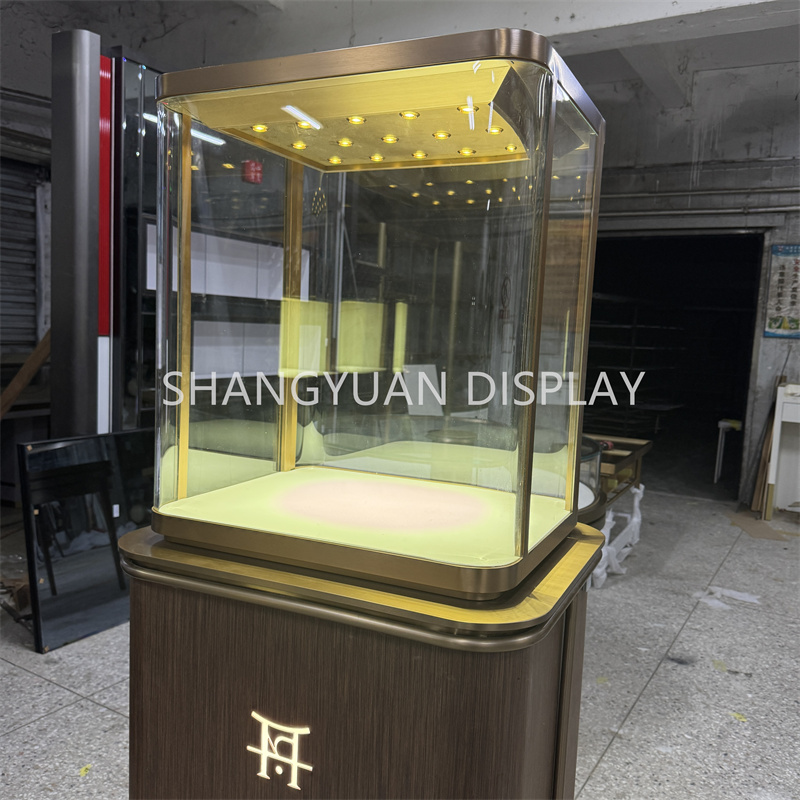 Wood Grain Paint Jewelry Display Cases