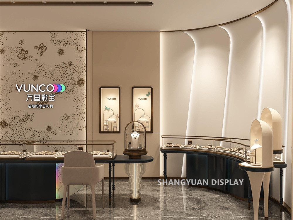 VUNCO Colored Gemstone Personalized Retail Jewelry Shop Design