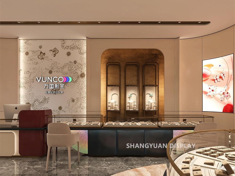 VUNCO Colored Gemstone Personalized Retail Jewelry Shop Design