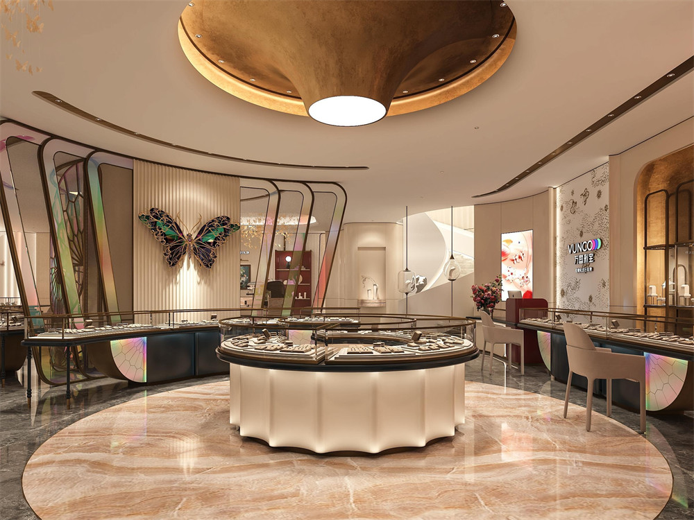VUNCO Colored Gemstone Personalized Retail Jewelry Shop Design