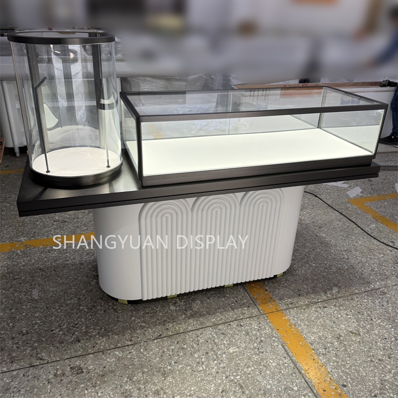  White Wood Custom Jewelry Showcases