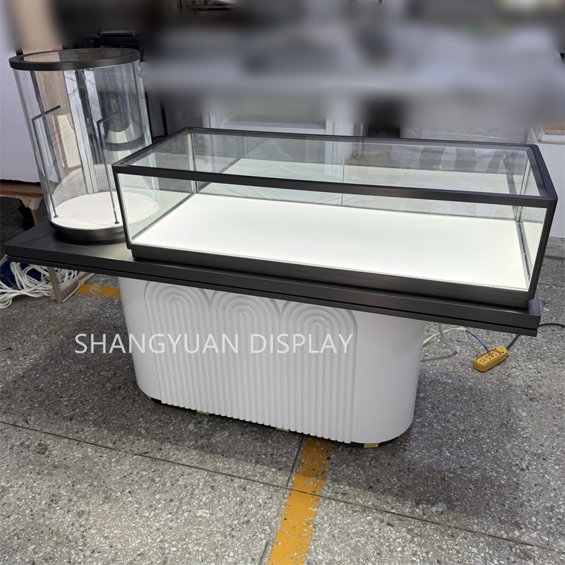  White Wood Custom Jewelry Showcases