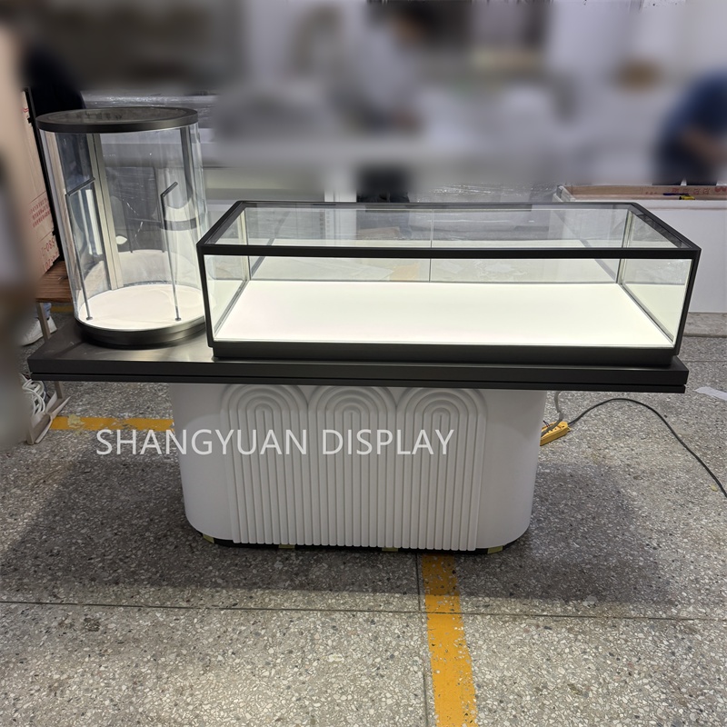  White Wood Custom Jewelry Showcases