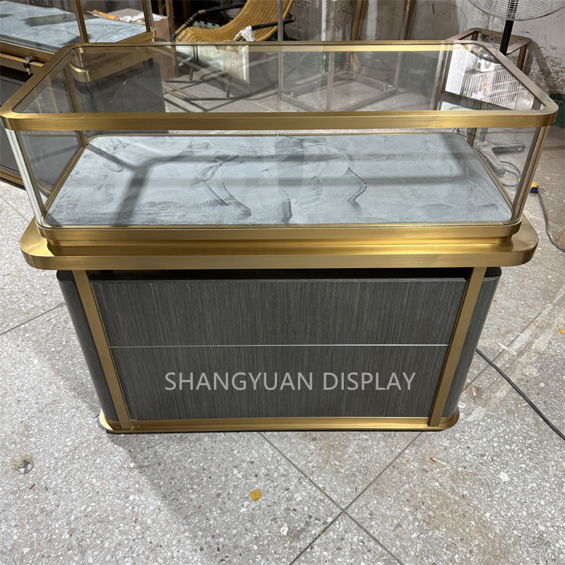 Custom Hign-end Jewellery Display Counter with Wood Finish