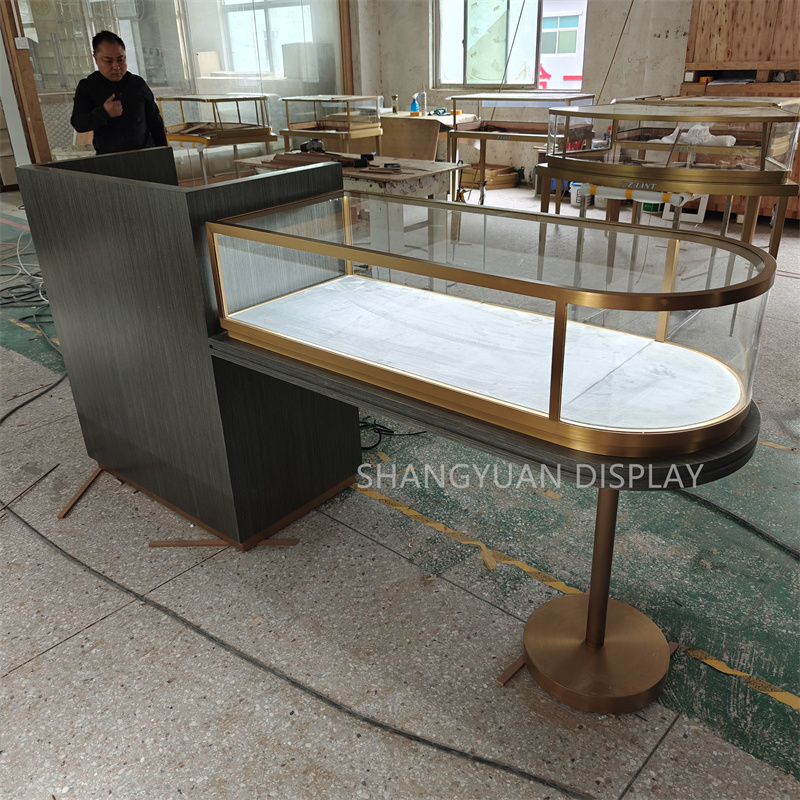 Arc Glass Jewelry Showcase Display