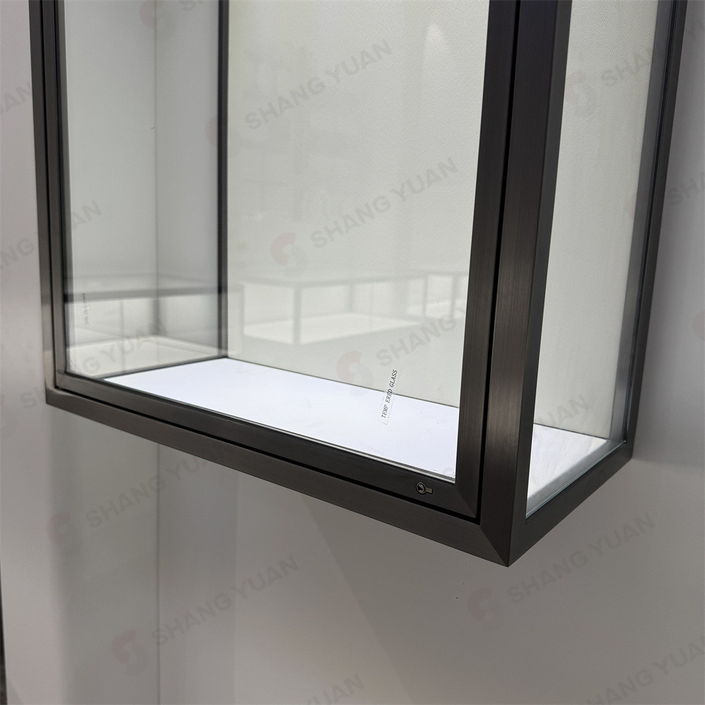 High end Black Wall Mounted Jewelry Showcase