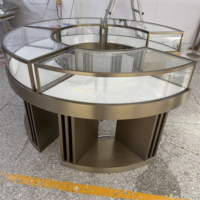 Luxury Round Jewelry Display Cases