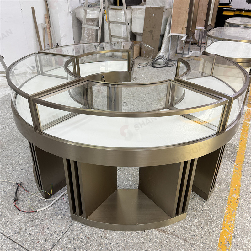 Luxury Round Jewelry Display Cases