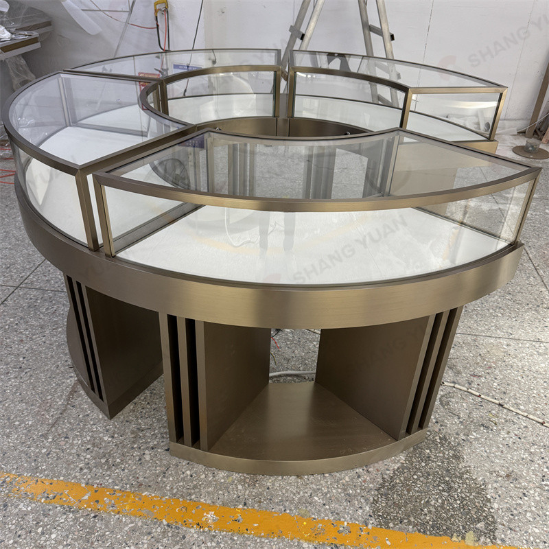 Luxury Round Jewelry Display Cases