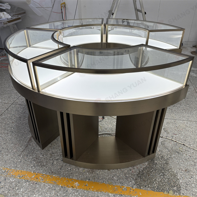 Luxury Round Jewelry Display Cases