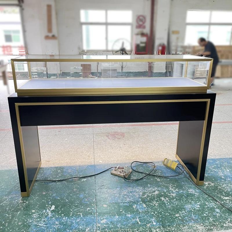 Black Lacquer Jewelry Store Custom Display Cases
