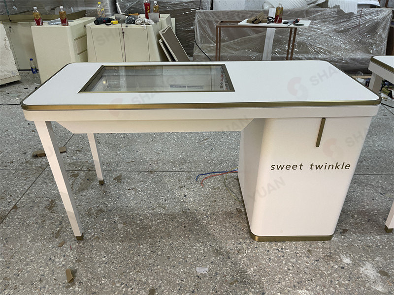 Jewelry Table With Glass Display