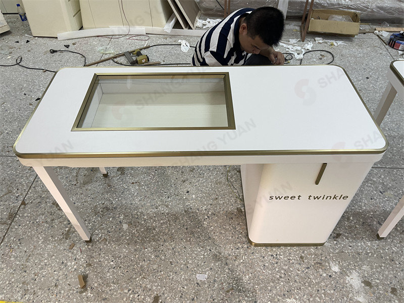 Jewelry Table With Glass Display