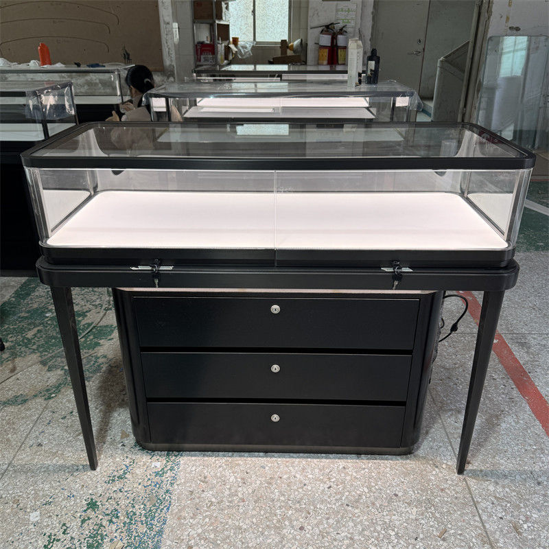 Antique Jewelry Display Case in Classic Black Finish