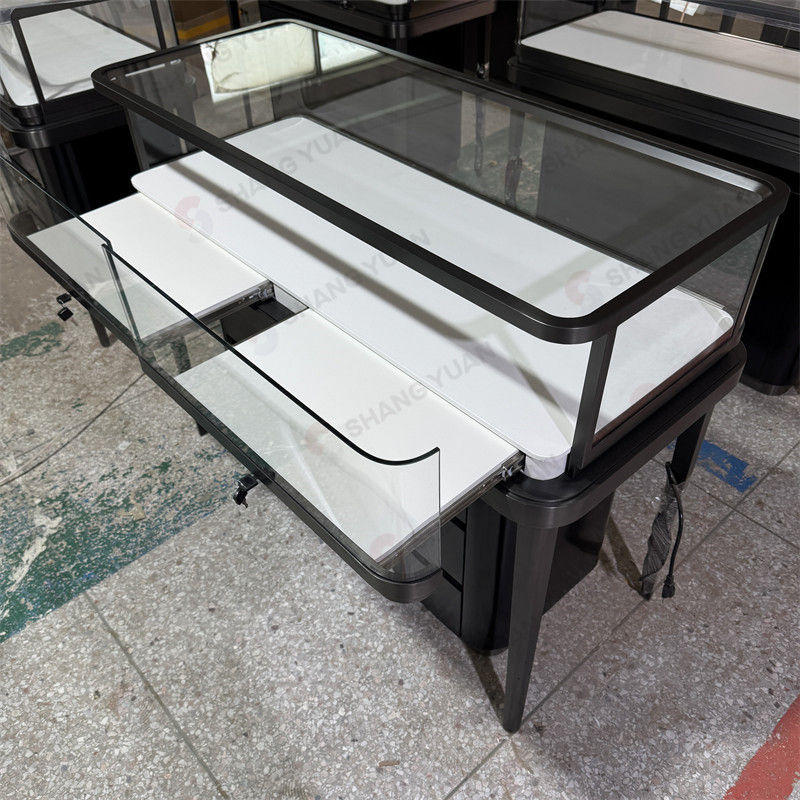 Antique Jewelry Display Case in Classic Black Finish