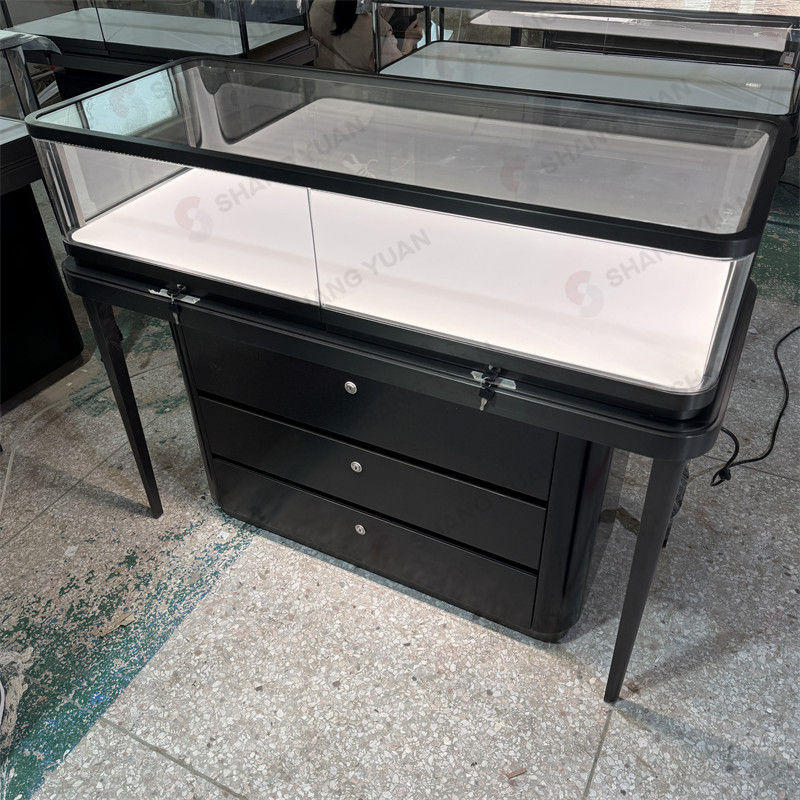 Antique Jewelry Display Case in Classic Black Finish