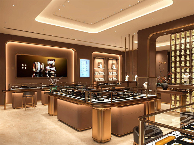 Junhang Gold: Chinese Aesthetics &amp; Luxury in Gold Jewellery Shop Design