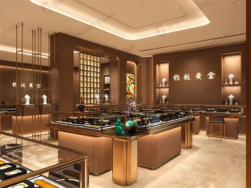 Junhang Gold: Chinese Aesthetics &amp; Luxury in Gold Jewellery Shop Design