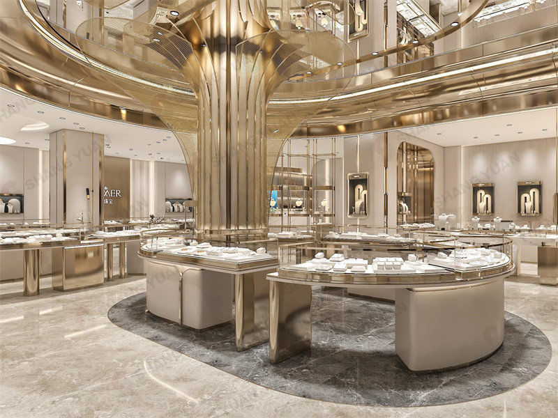 Modern Gold Store Design for Maximum Jewelry Retail Impact