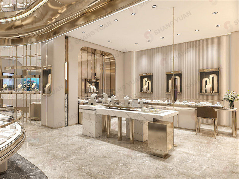 Modern Gold Store Design for Maximum Jewelry Retail Impact
