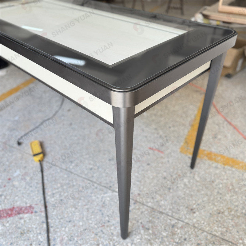 Modern Jewelry Display Tables with Elegant Glass Showcases