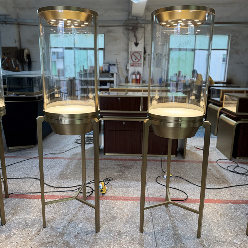 Arc Glass LED Standing Jewellery Cabinet