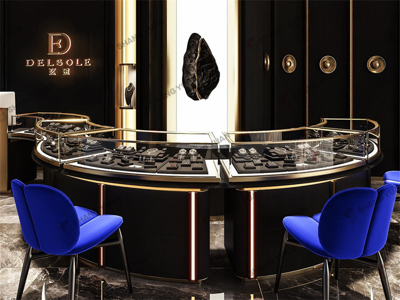 Curves, Light, and Art – Luxury Jewelry Boutique Design