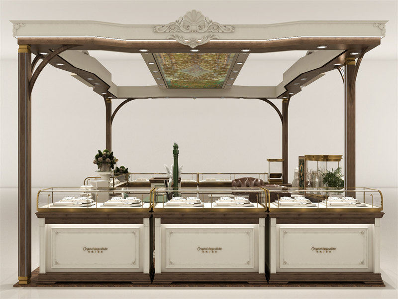 Elegant Vintage Artistry — Custom European Style Jewelry Kiosk Design