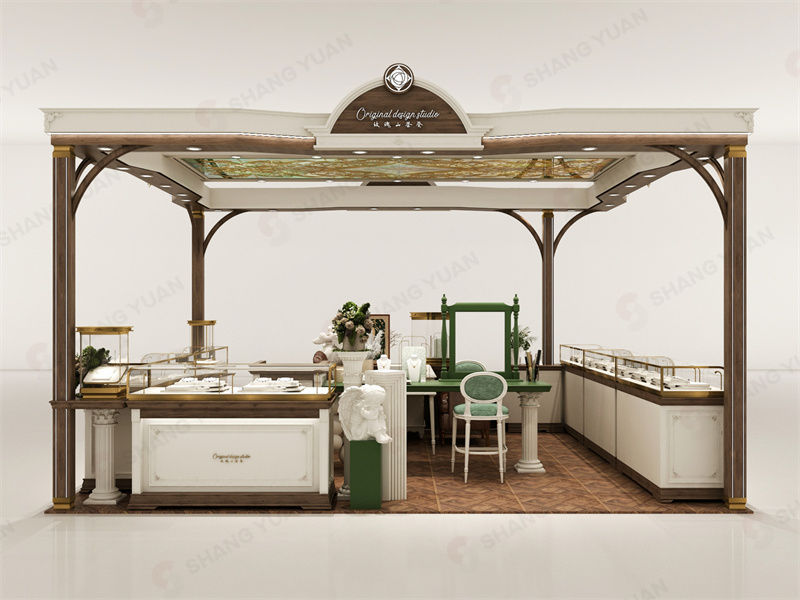 Elegant Vintage Artistry — Custom European Style Jewelry Kiosk Design