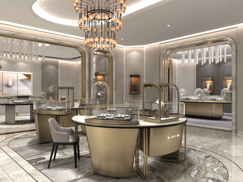 Step Inside This 220㎡ Luxury Jewelry Store Interior Design