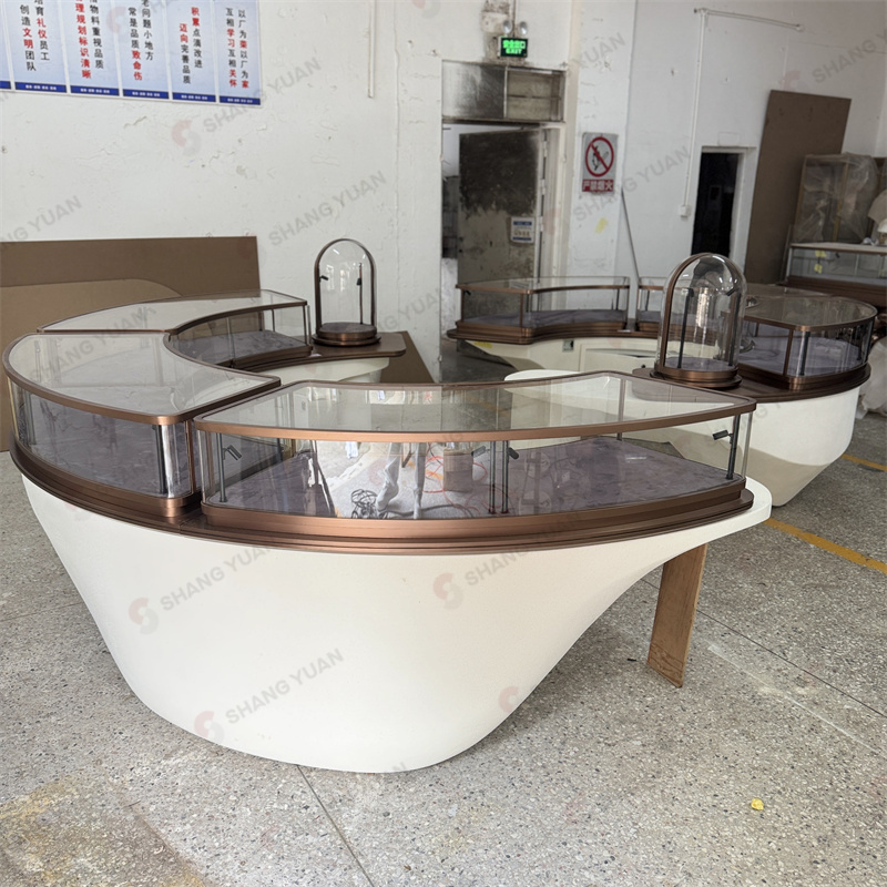Luxury Custom Island Countertop Jewellery Display Cabinet