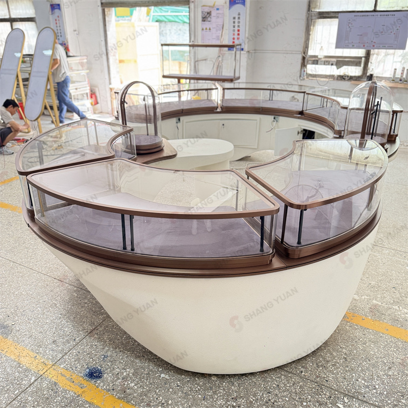 Luxury Custom Island Countertop Jewellery Display Cabinet