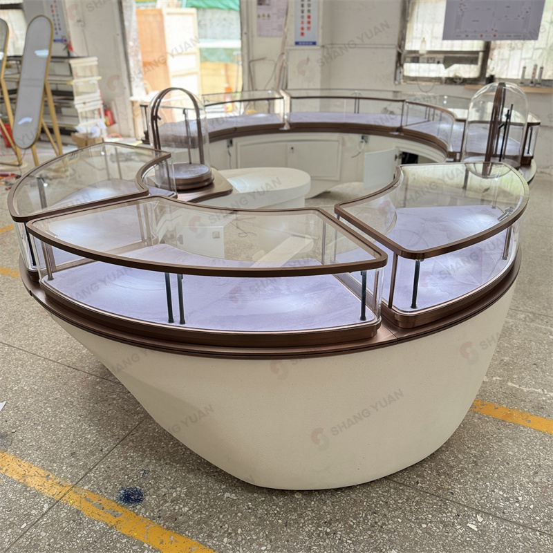 Luxury Custom Island Countertop Jewellery Display Cabinet