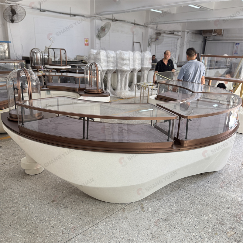 Luxury Custom Island Countertop Jewellery Display Cabinet