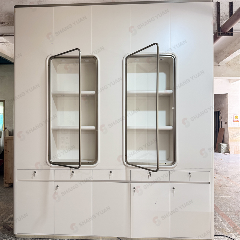 Luxury White Jewellery Shop Furniture with LED &amp; Lockable Storage