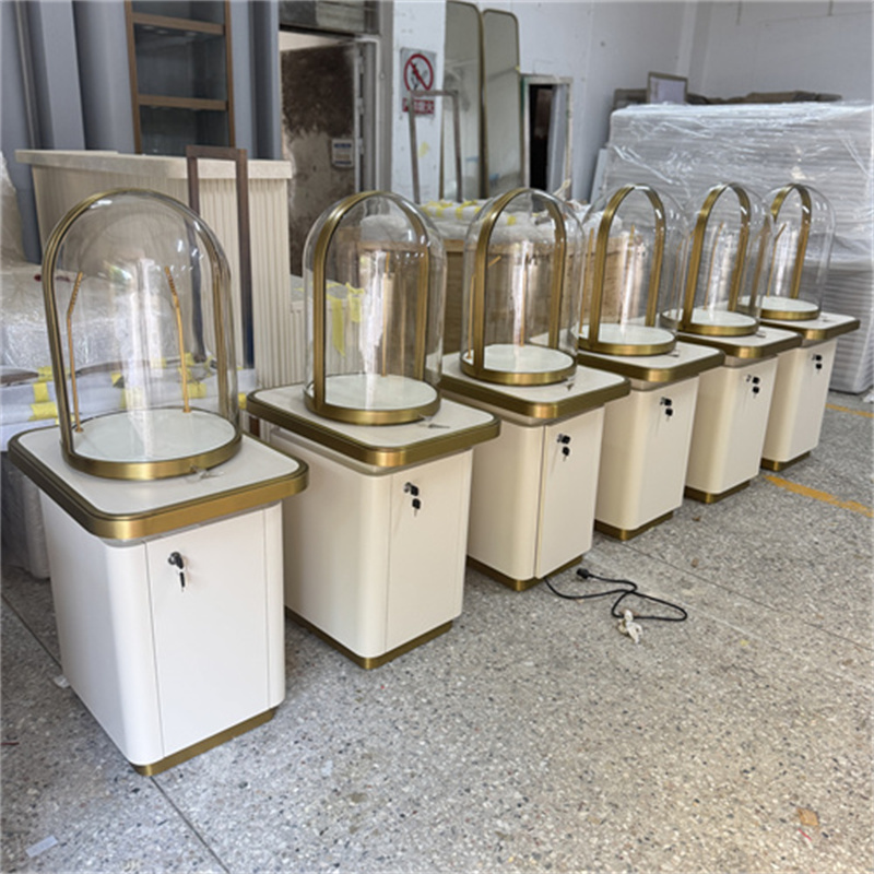 Luxury LED Glass Cabinet for Jewelry Display Showcase