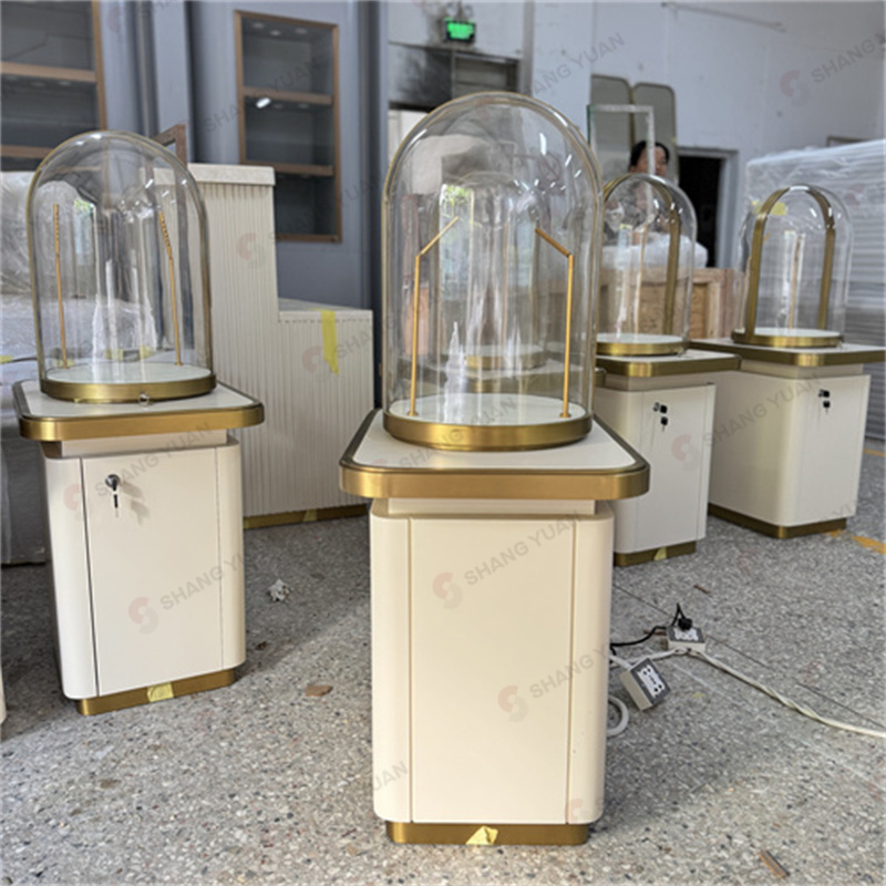 Luxury LED Glass Cabinet for Jewelry Display Showcase