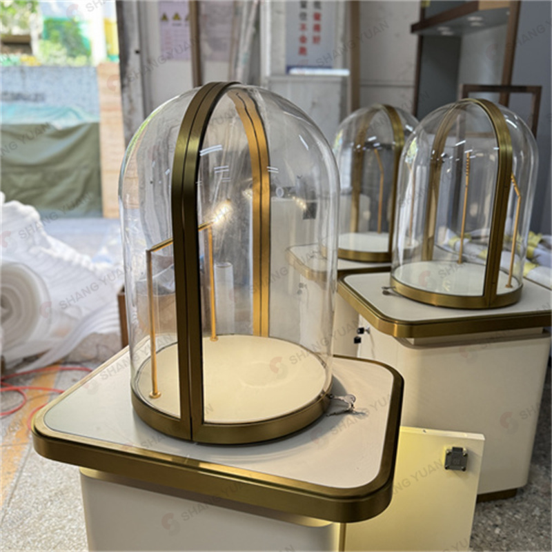 Luxury LED Glass Cabinet for Jewelry Display Showcase