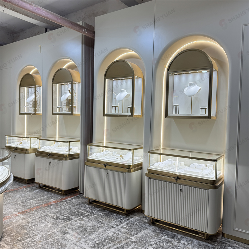 Luxury Arched High-end Retail Wall Display Cabinets