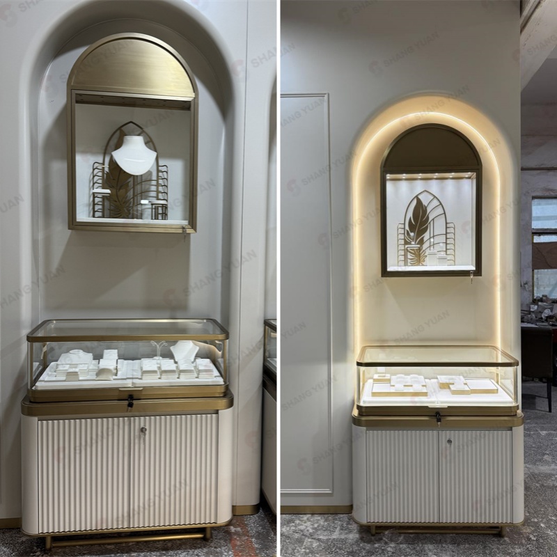 Luxury Arched High-end Retail Wall Display Cabinets